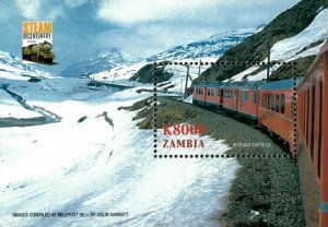 Zambia 2005 - Steam Trains Bicentenary Bernina - Souvenir Sheet - Sc 1078 - MNH