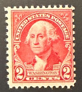 Scott#: 707 - Washington at 64 2c 1932 Single Stamp MNHOG - Lot 6