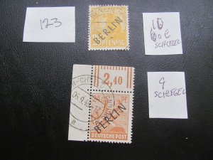 GERMANY BERLIN 1949 USED SIGNED SCHLEGEL SC 9N9+10  VF/XF 60+ EU (123)