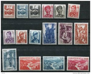 Germany/Saarland 1948 Sc 188-200 C9-11 Mi 239-251 MNH/MH