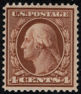 US #334 SCV $87.50 VF mint never hinged,  super nice, nice fresh color  4c Wa...