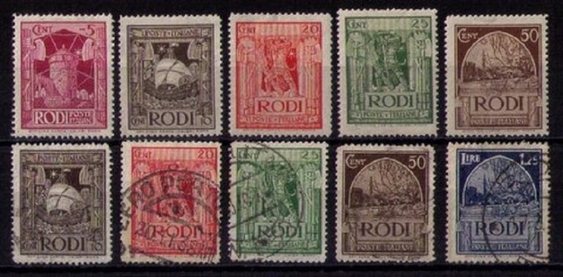 ITALY RODI SCOTT 15-18,20 MINT HINGED OG * AND USED 16-18,21-22 F-VF..