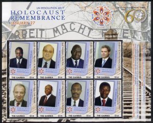 GAMBIA - 2007 - Holocaust Rememberance #3 - Perf 8v Sheet - Mint Never Hinged