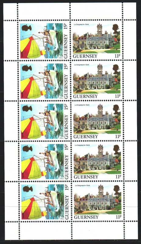 Guernsey. 1985. Small sheet 331A-32A. Tourism, sailboat. MNH.