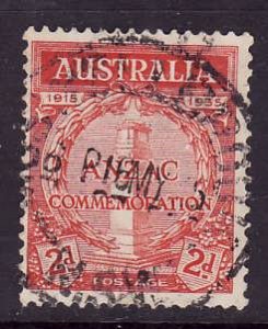 Australia-Sc#150-used 2p red -Whitehall Cenotaph-1935-