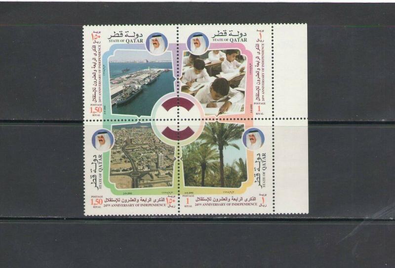 QATAR: Sc. 868 /** INDEPENDENCE-24th ANNIVERSARY **/ Complete Set / MNH.