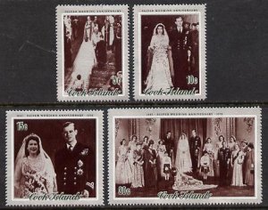 COOK ISLANDS - 1972 - Silver Wedding - Perf 4v Set - Mint Never Hinged