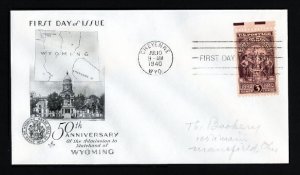 # 897 First Day Cover addressed with Artcraft cachet dated 7-10-1940