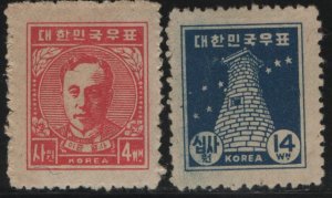 KOREA 93-94 Unused Hinged Surcharge