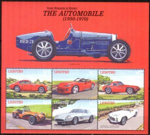 Lesotho 2000 Classic Cars Sheet MNH