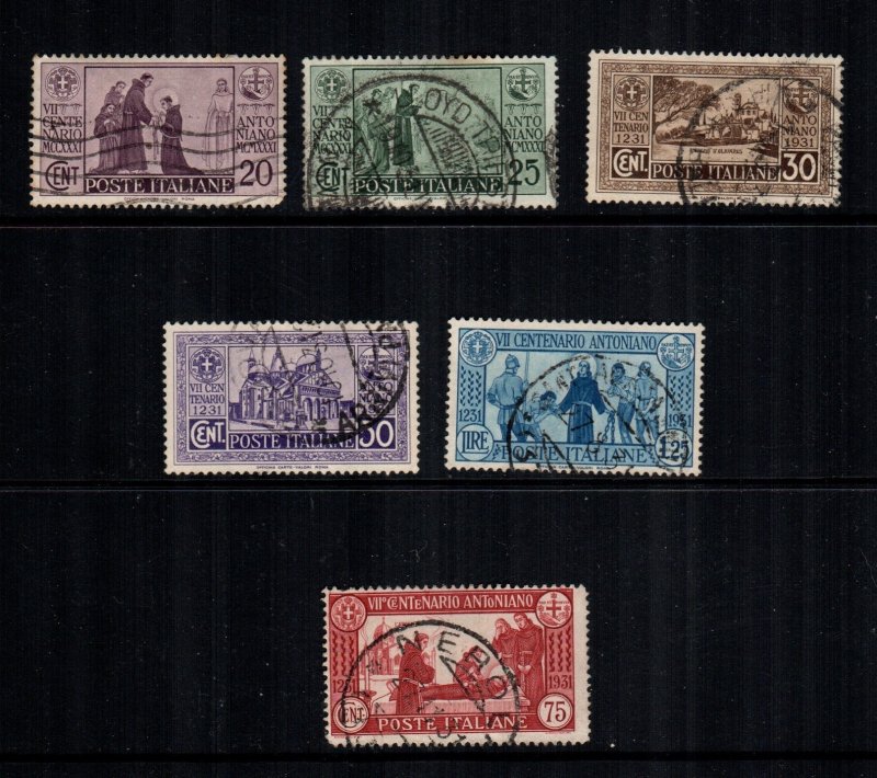 Italy 358 - 363 used cat $32.00