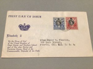 Elizabeth 2nd Jamaica first day 1956 Postal cover Ref 64634