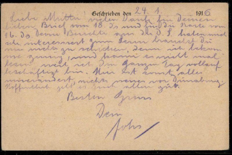 Germany WWI Prussia  Kgl Preussen Staffelstab Feldpost Cover G69780