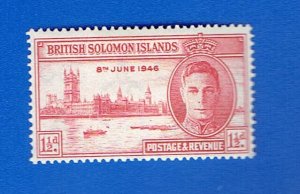 BRITISH SOLOMON ISLANDS SCOTT#80 1946 1-1/2d VICTORY - MH