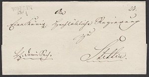POLAND c1840 cover - folded wrapper ex WOLLIN...............................T745