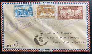 1931 St Domingo DominicanRepublic First Flight cover to Buenos Aires Argenina