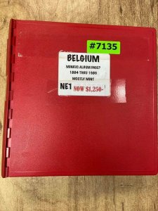 Collections For Sale, Belgium (7135) 1884 thru 1986