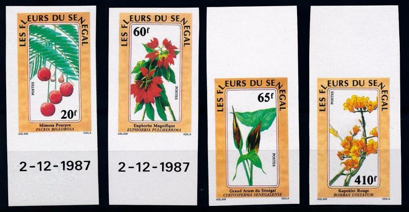 [67285] Senegal 1988 Flora Flowers Blumen Imperf. MNH