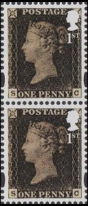 GB 4355 180th Anniversary of the Penny Black vert pair MNH 2020