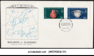 GUERNSEY - 1976 EUROPA / HANDICRAFTS - 2V - FDC