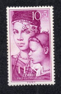 Ifni 1954 10c + 5c Child Welfare Semi-Postal, Scott B18 MH, value = 35c