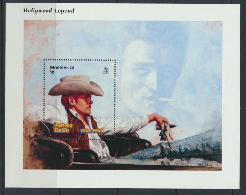 Montserrat    SG  MS1008  SC#913  James Dean Hollywood Legends 1995