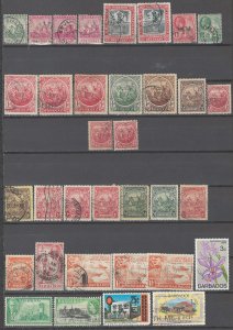 COLLECTION LOT # 2348 BARBADOS 34 STAMPS 1892+  CLEARANCE