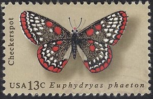 United States #1713 13¢ American Butterflies - Checkerspot (1977) Used.