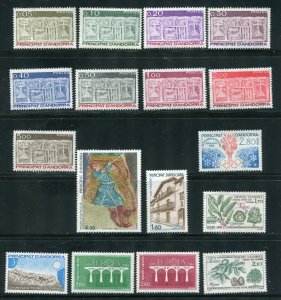 French Andorra 1983, 1984 Scott 310 - 326 MNH