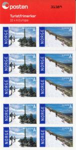 Norway 2013 Booklet 5 each of 2 A Europa Mount Glaustatoppen, Hiking - Tourism