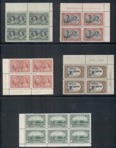 CANADA 1917/1951, Group of 50 mint blocks incl. some plate blocks, Scott $1,718.