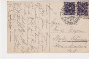 Germany 1923 Bad Oeynhausen Cancels Picture Stamps Post Card to Berlin Ref 32181