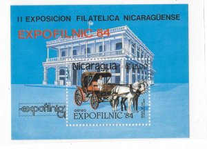 Nicaragua 1984 Expofilnic horse carriage Sc C1047 S/S MNH C2