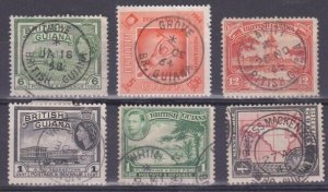 BR GUIANA 1945-54 various pmks inc. Wireless Mackenzie, Grove. Charity etc..y485