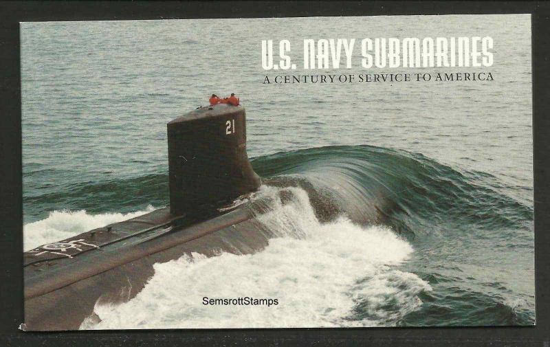 # 3373-3377, BK279 US Submarine Booklet Complete  2 Different Panes MNH