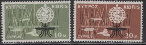 CYPRUS #204-5 MNH 1962