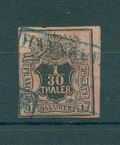 Germany-State Hanover sc# 3a used cat value $50.00