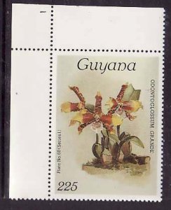 Guyana-Sc#1102a- id9-unused NH 225c-Flowers-Orchids-wmk Lotus Bud Multiple-1985-