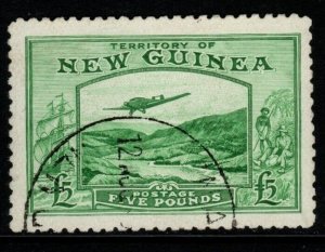 NEW GUINEA SG205 1935 £5 EMERALD-GREEN FINE USED