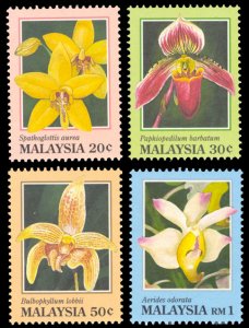 Malaysia 1994 Orchids Scott #502-505 Mint Never Hinged