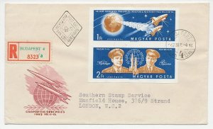 Registered cover / Postmark Rumania 1962 Spaceship - Wostok 3 / 4