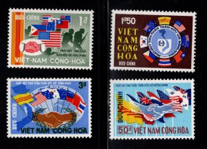 South Vietnam Scott 327-330 MH* Flags of Allies set