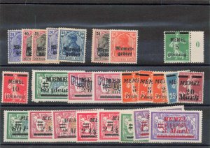 MEMEL   VARIOUS  EARLY ISSUES  MOSTLT MLH
