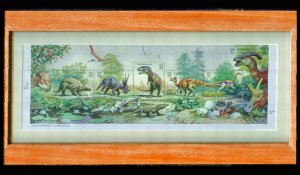 # 3136  World of Dinosaurs 1997 32¢ ½ Sheet Framed Professionally Perfect Gift