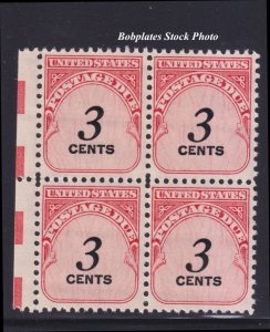 BOBPLATES #J91 Postage Due Block of 4 MNH SCV=$1