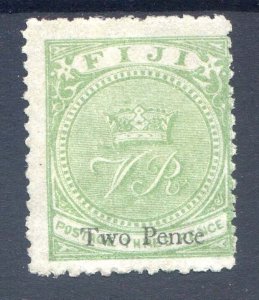 Fiji 2d on 3d Green SG36 Mounted Mint