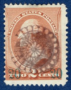 [0954] 1883 Scott#210 used 2¢ brown with surcharge 20 ???