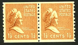 U.S. #840 MINT PAIR OG LH