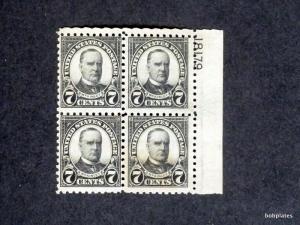 BOBPLATES #588 McKinley Upper Right Plate Block 18179 F+ NH SCV=$425