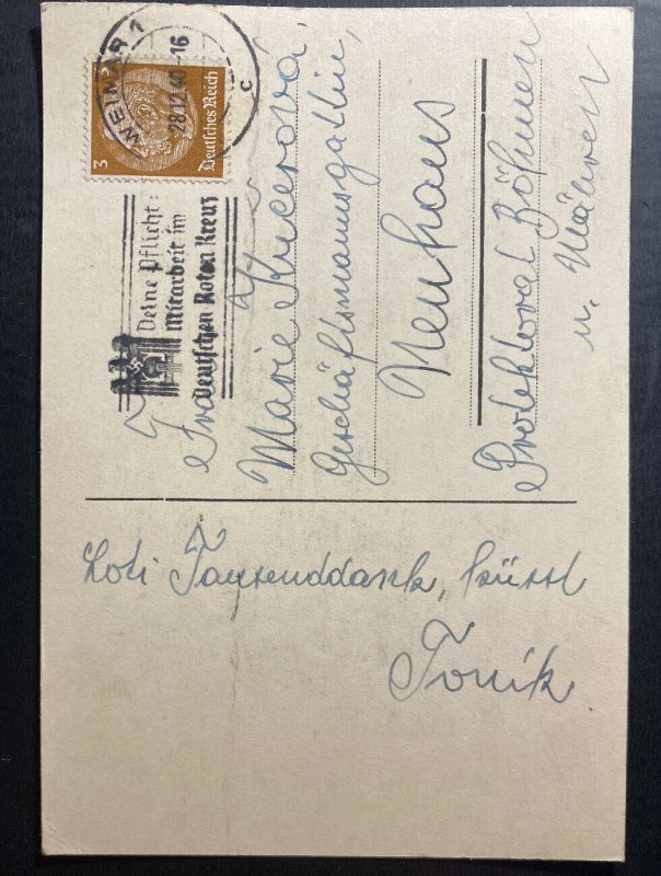 1940 Germany Buchenwald Concentration KZ Camp Christmas Xmas Postcard Cover 400